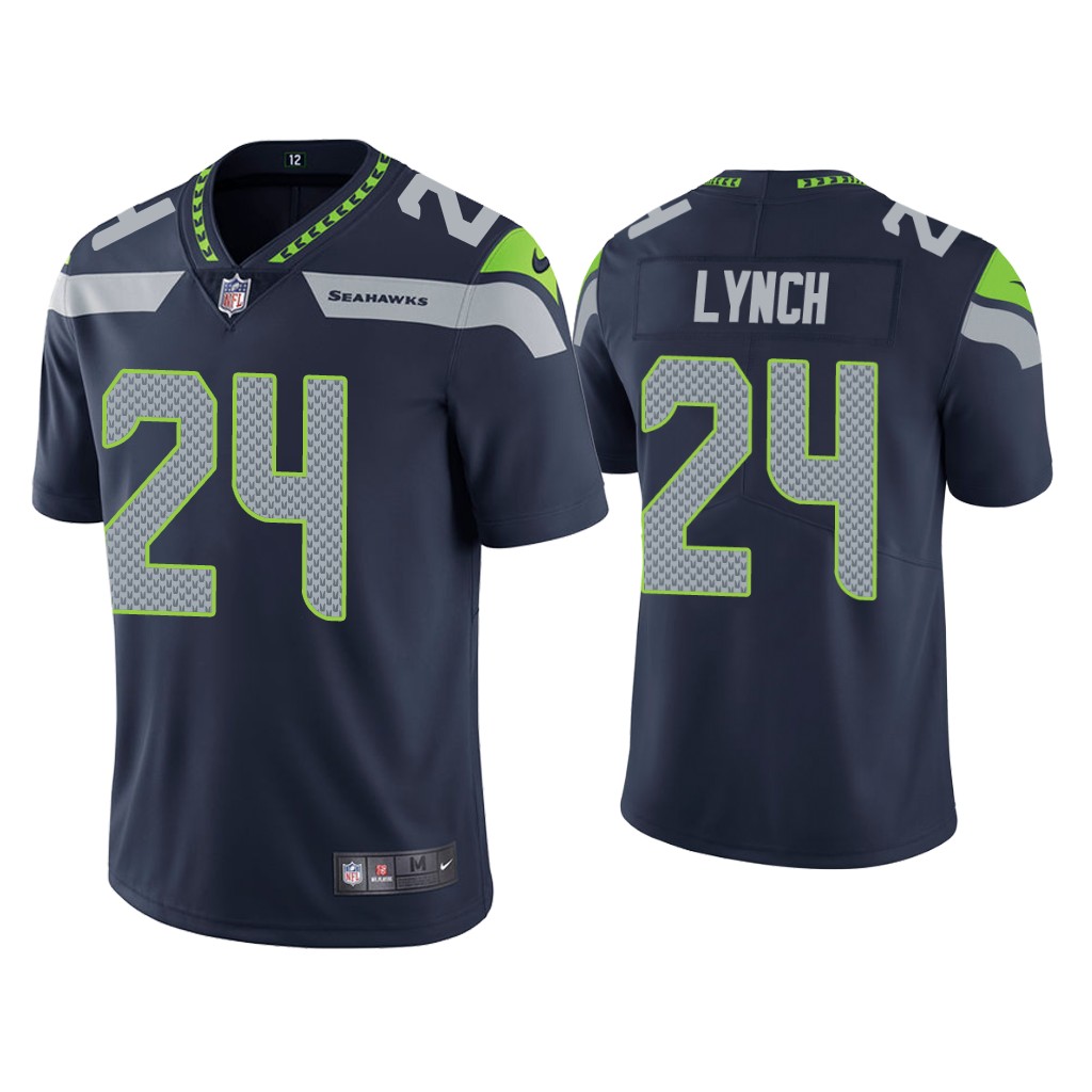 Men Seattle Seahawks #24 Lynch Blue Nike Vapor Untouchable Limited NFL Jersey